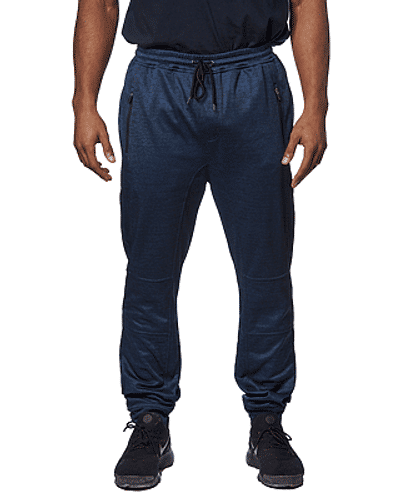 Am image of a Custom Burnside Unisex Performance Fleece Jogger in Heather Navy!