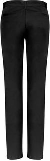 Am image of a Custom Biz Collection Ladies Lawson Chino Pant in Black!