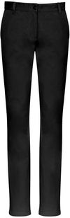 Am image of a Custom Biz Collection Ladies Lawson Chino Pant in Black!
