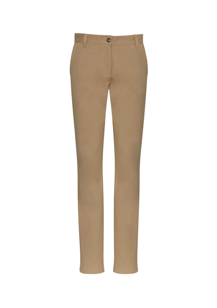 Biz Collection Ladies Lawson Chino Pant in Dark Stone