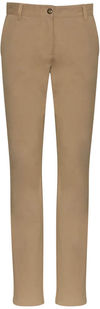 Am image of a Custom Biz Collection Ladies Lawson Chino Pant in Dark Stone!
