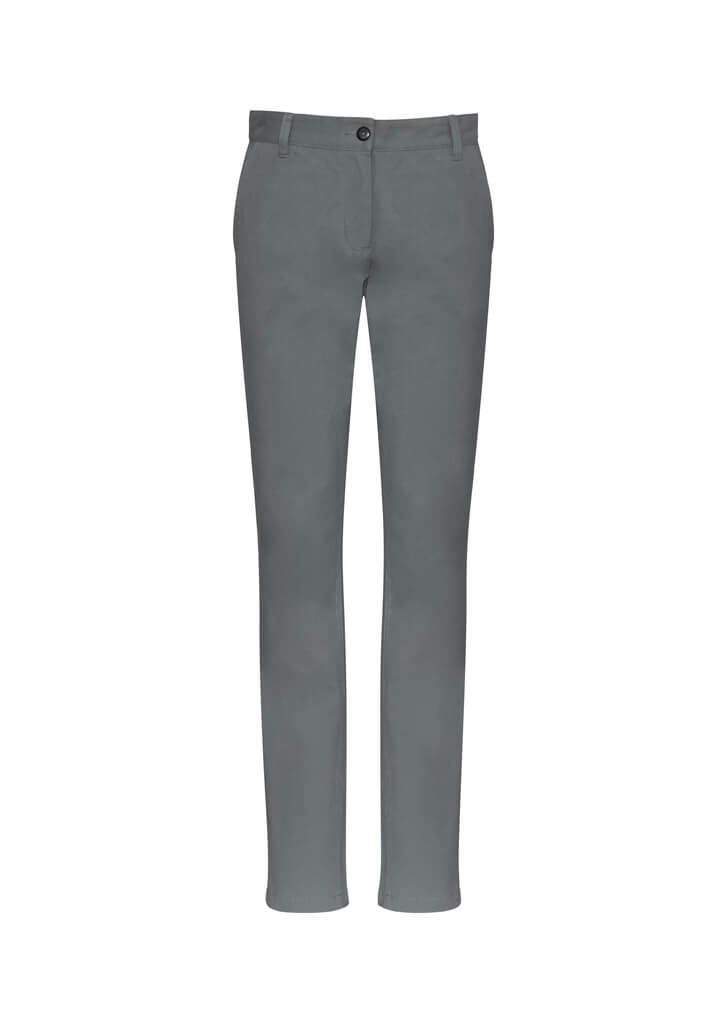 Biz Collection Ladies Lawson Chino Pant in Grey