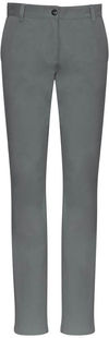 Am image of a Custom Biz Collection Ladies Lawson Chino Pant in Grey!