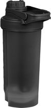 Am image of a Custom Buddy 24oz Recycled Protein Shaker Bottle in Black!