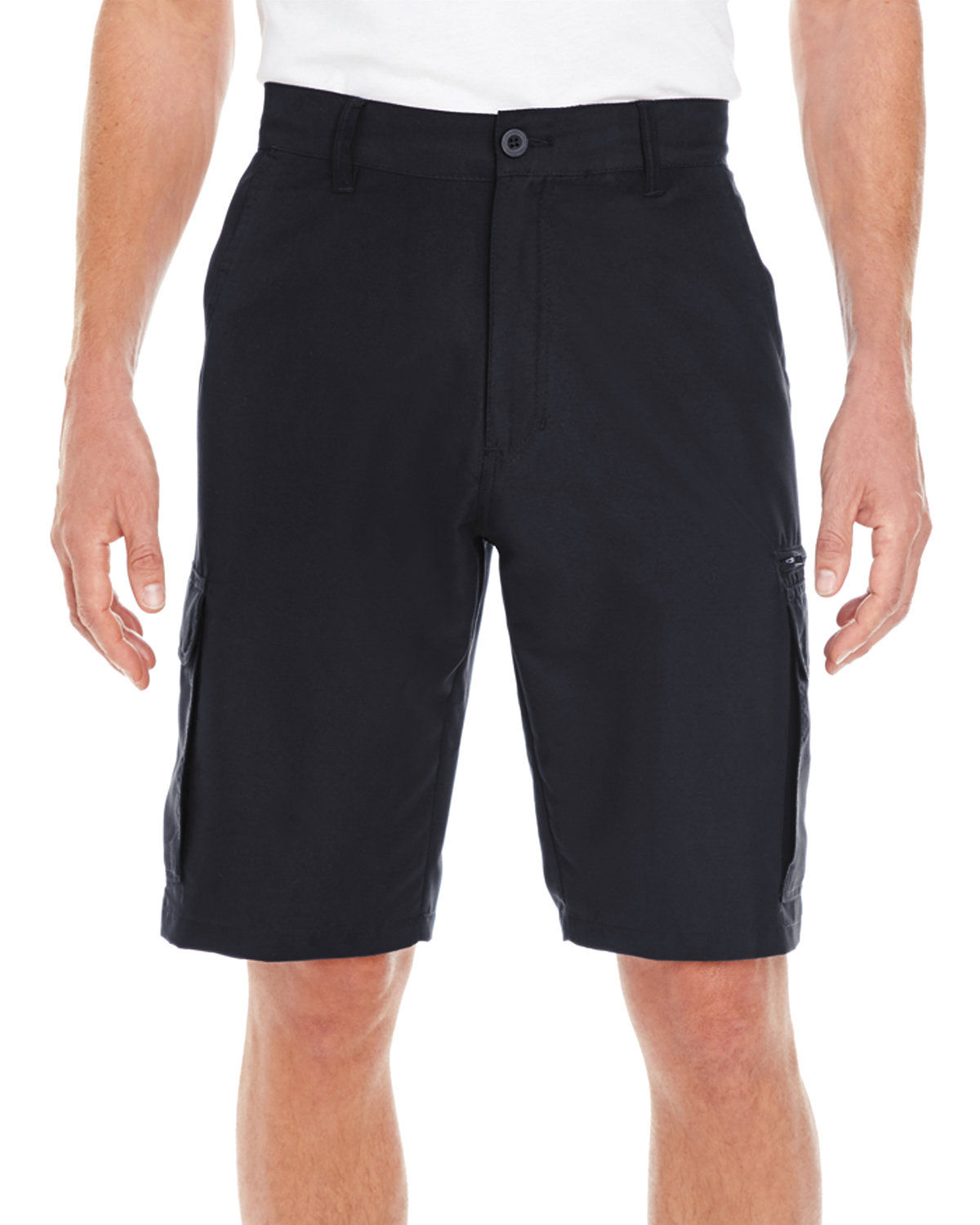 Burnside Mens Microfiber Cargo Short in Black