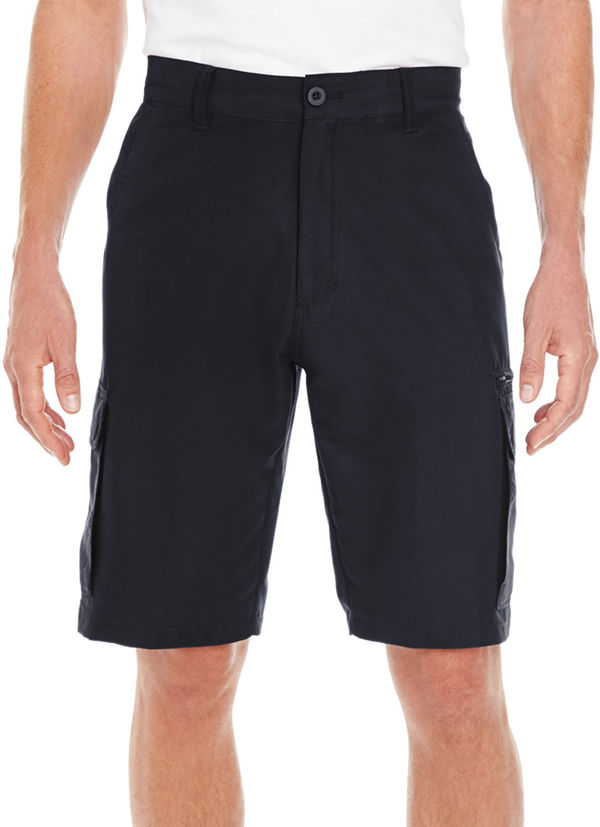 Am image of a Custom Burnside Mens Microfiber Cargo Short in Black!