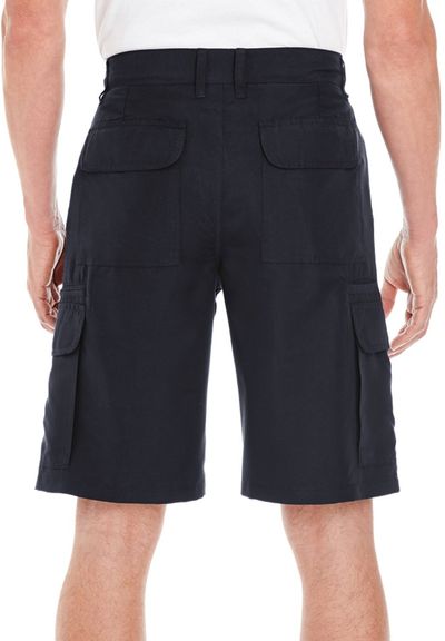 Am image of a Custom Burnside Mens Microfiber Cargo Short in Black!