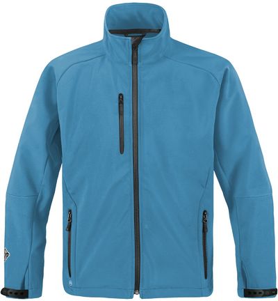 Am image of a Custom Stormtech Mens Ultra Light Shell in ELECTRIC BLUE / BLACK!