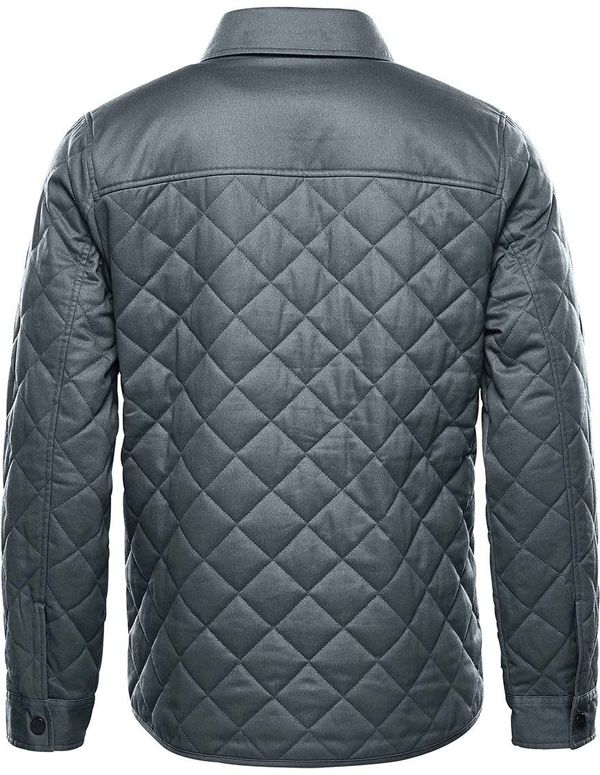 Am image of a Custom Stormtech Men's Bushwick Quilted Jacket in Graphite!