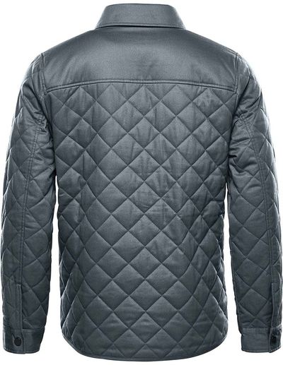Am image of a Custom Stormtech Men's Bushwick Quilted Jacket in Graphite!
