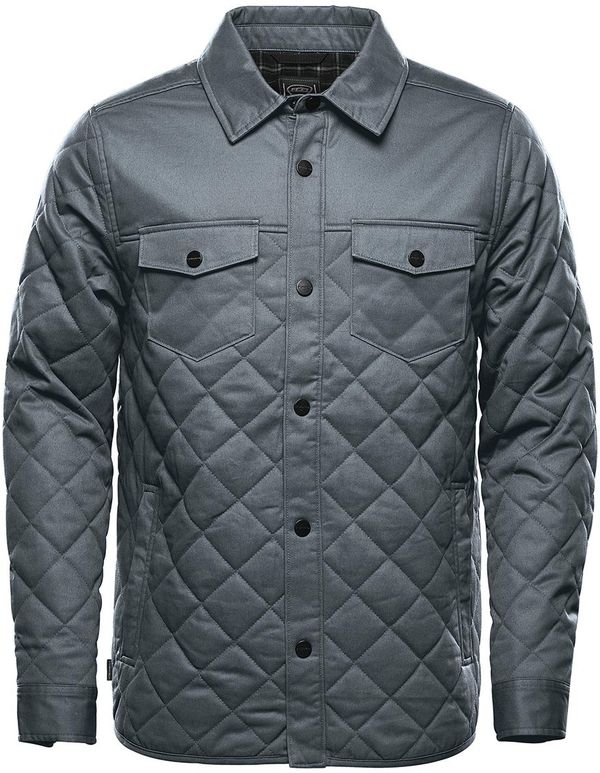Am image of a Custom Stormtech Men's Bushwick Quilted Jacket in Graphite!