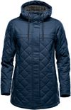 Am image of a Custom Stormtech Women's Bushwick Quilted Jacket in Indigo!