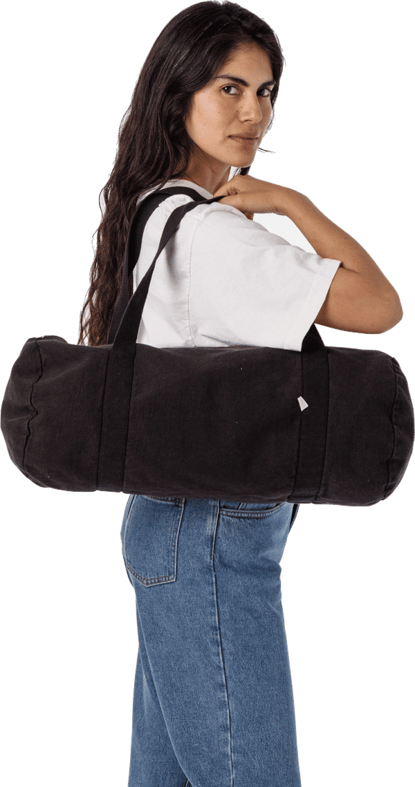 Am image of a Custom LA Apparel Gym Bag in Black!