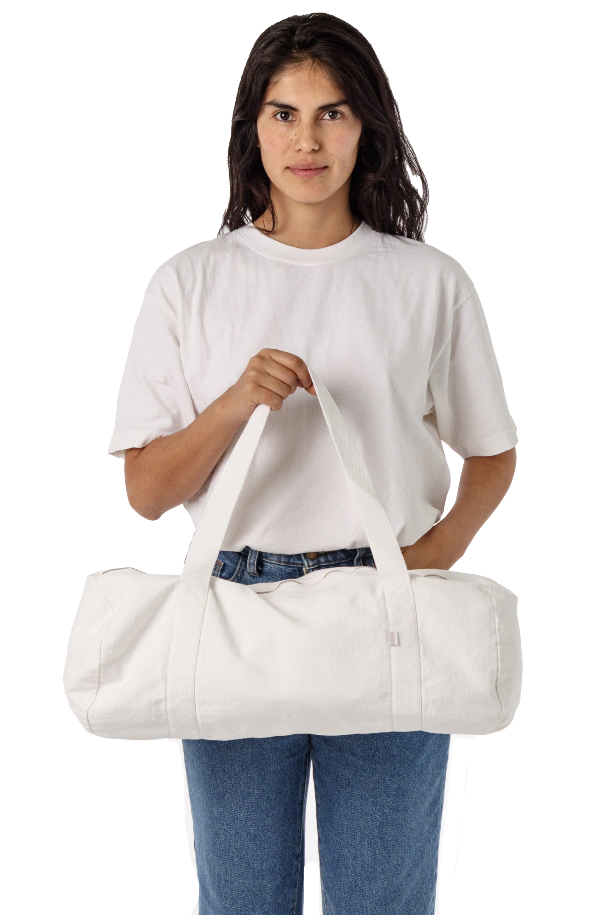 LA Apparel Gym Bag in Off White