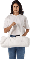 Am image of a Custom LA Apparel Gym Bag in Off White!