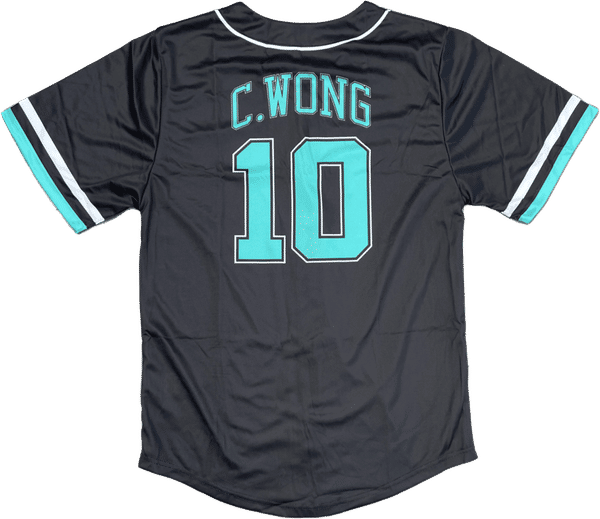 Am image of a Custom Sublimated Button Up Youth Baseball Jersey in Essential!
