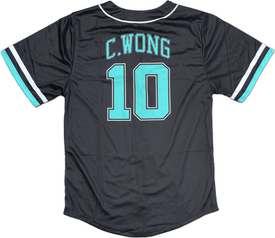 Am image of a Custom Sublimated Button Up Youth Baseball Jersey in Essential!