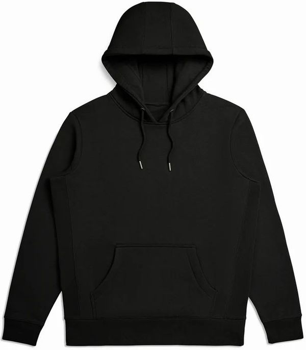 Am image of a Custom Original Favorites Organic Cotton Hooded Sweatshirt in Black!