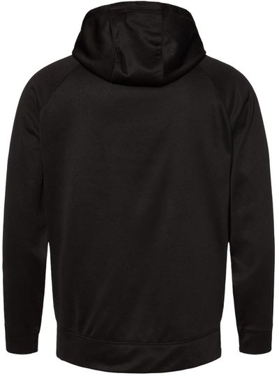 Am image of a Custom Burnside Performance Raglan Pullover Hoodie in Black!
