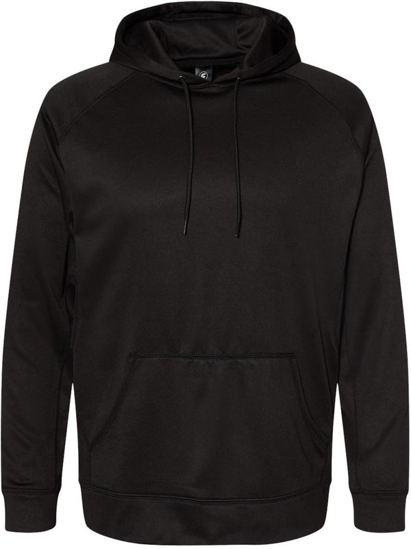 Am image of a Custom Burnside Performance Raglan Pullover Hoodie in Black!