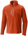 Am image of a Custom Columbia Adult Fast Trek III Half Zip Fleece in State Orange!