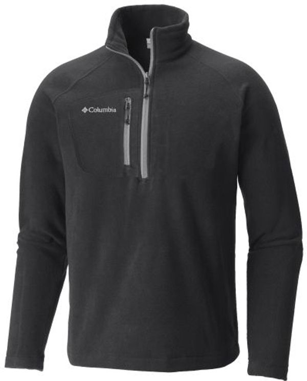 Am image of a Custom Columbia Adult Fast Trek III Half Zip Fleece in Black!