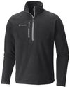 Am image of a Custom Columbia Adult Fast Trek III Half Zip Fleece in Black!