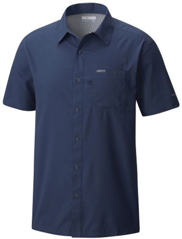 Am image of a Custom Columbia Adult Slack Tide Camp Shirt in Collegiate Navy!