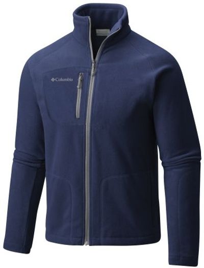Am image of a Custom Columbia Adult Fast Trek Full Zip Fleece in Collegiate Navy!