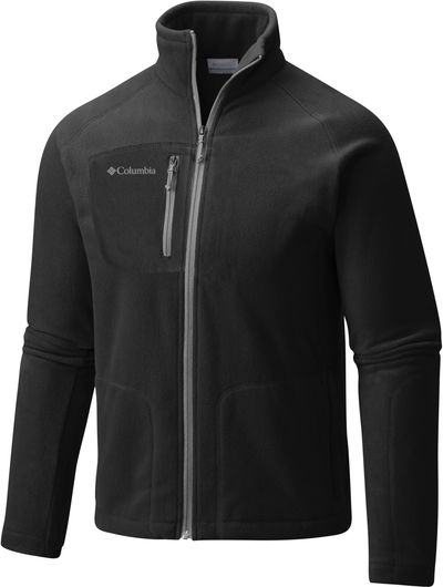 Am image of a Custom Columbia Adult Fast Trek Full Zip Fleece in Black!