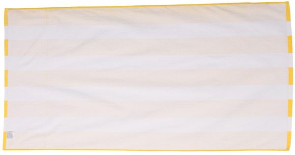 An image of a Custom Cabana Stripe Velour Beach Towel in Sunlight!