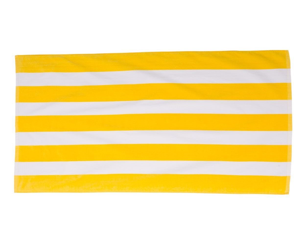 Cabana Stripe Velour Beach Towel in Sunlight
