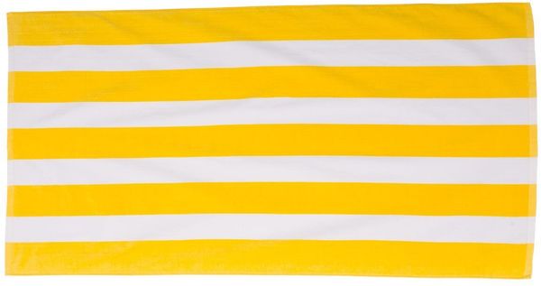 An image of a Custom Cabana Stripe Velour Beach Towel in Sunlight!