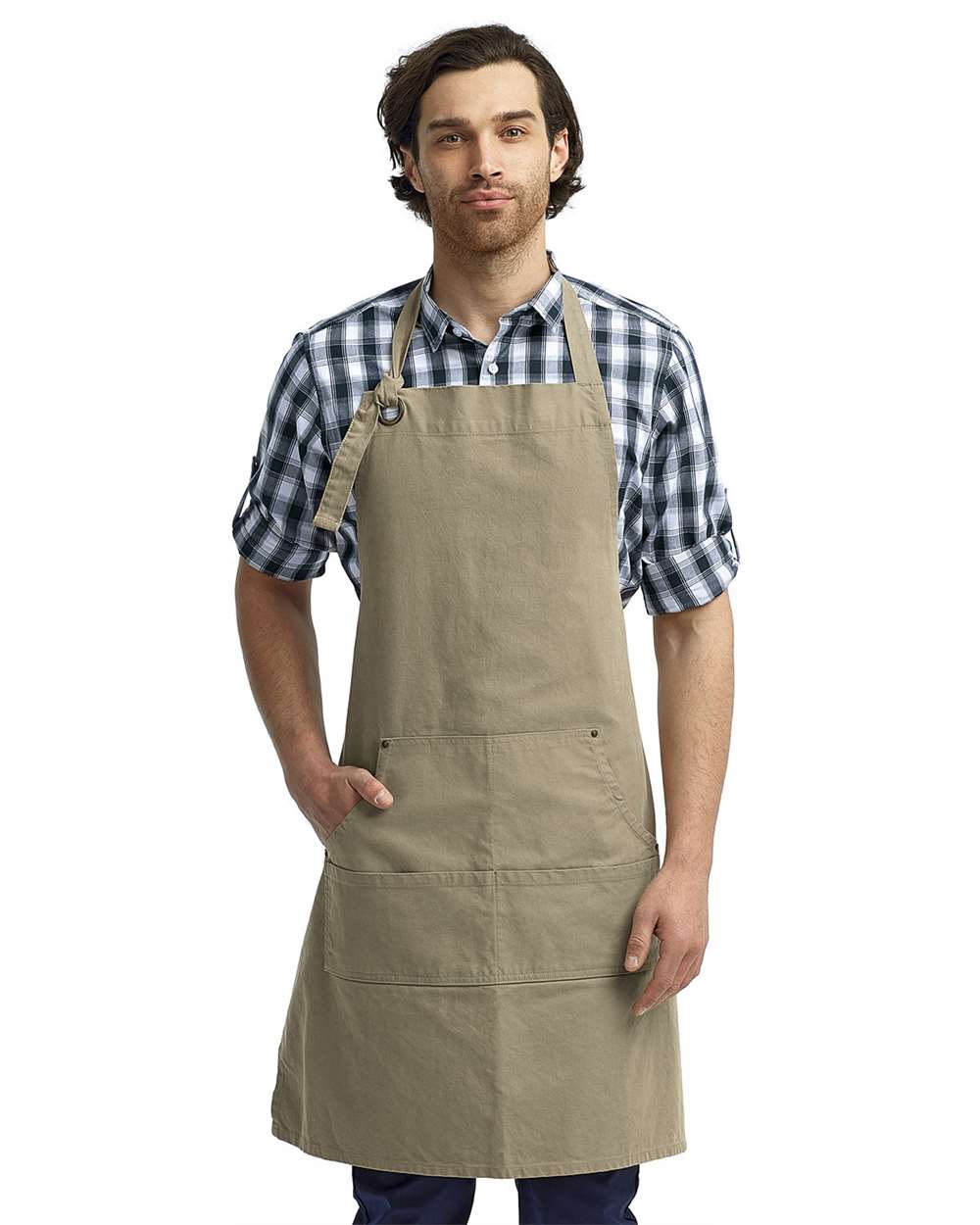 Calibre Heavy Cotton Canvas Pocket Apron in Khaki