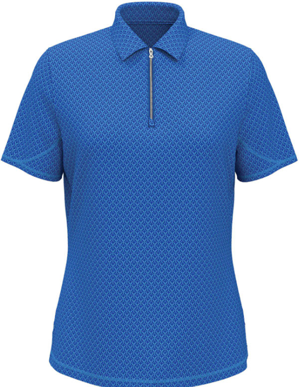 An image of a Custom Callaway All Over Stitched Chev Ladies Polo in Lapis Blue!