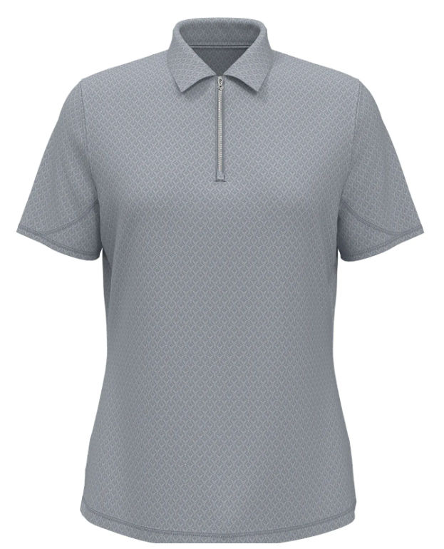 Callaway All Over Stitched Chev Ladies Polo in Tradewinds