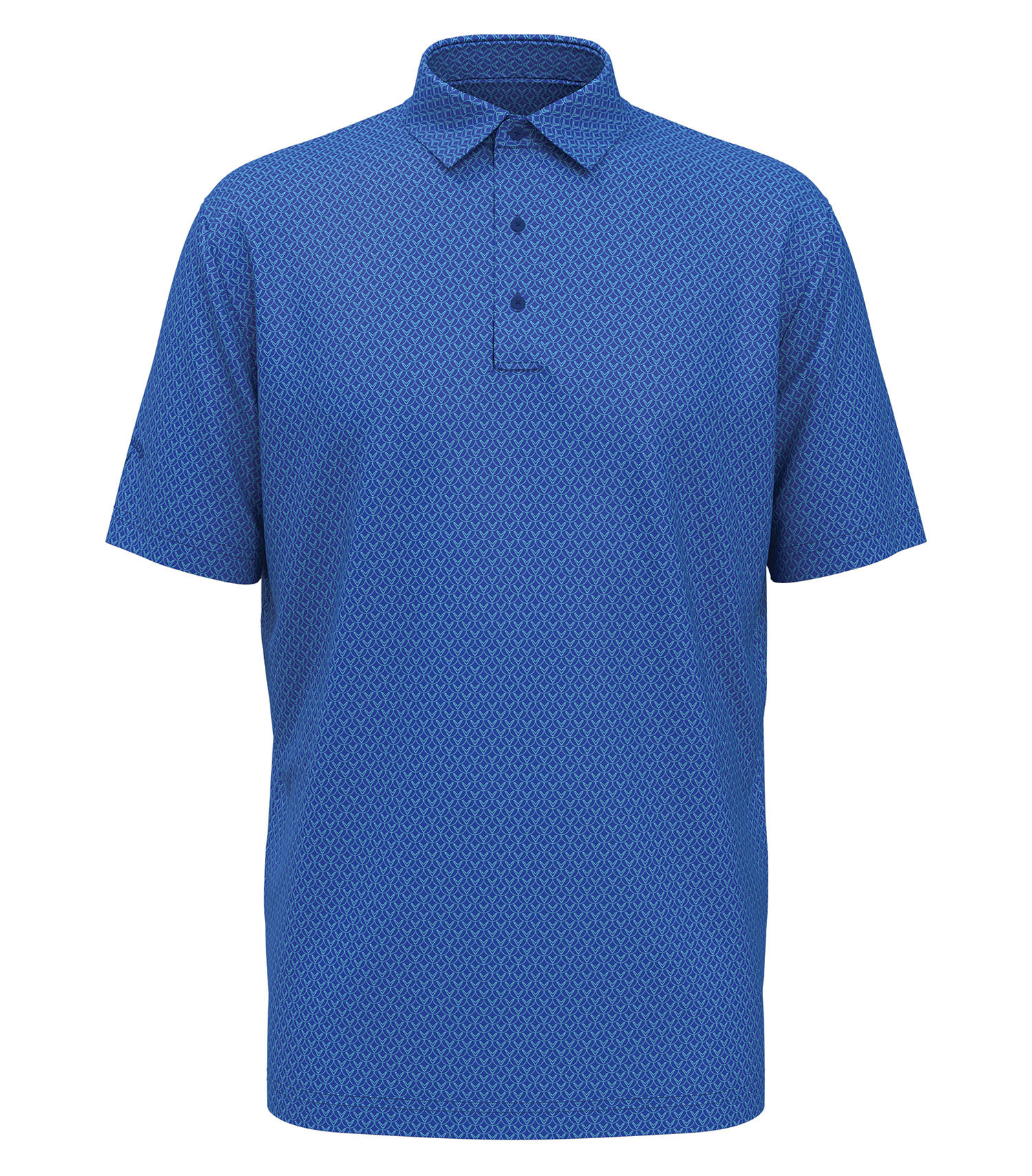 Callaway All Over Stitched Chev Polo in Lapis Blue