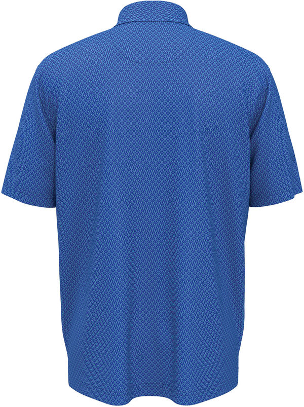 An image of a Custom Callaway All Over Stitched Chev Polo in Lapis Blue!