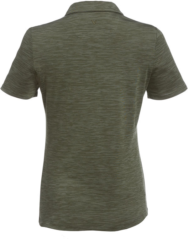An image of a Custom CALLAWAY BROKEN STRIPE TEXTURE LADIES' POLO. in Hedge Green!