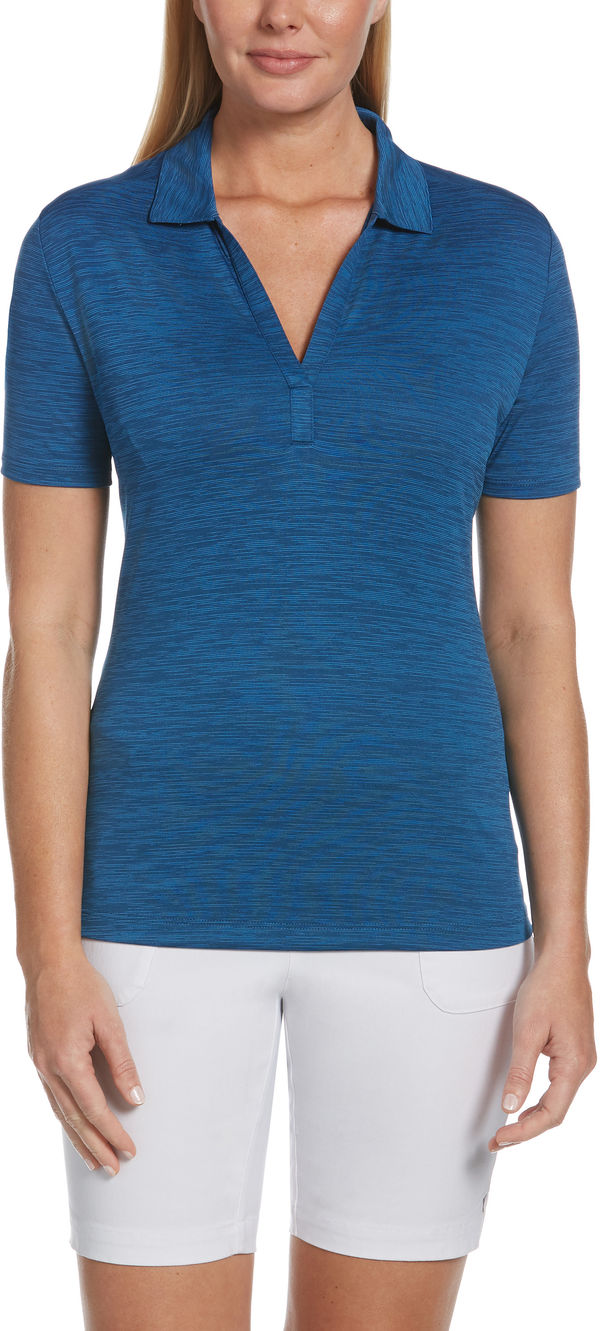 An image of a Custom CALLAWAY BROKEN STRIPE TEXTURE LADIES' POLO.!