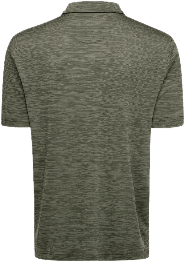 Am image of a Custom Callaway Broken Stripe Texture Polo in Hedge Green!