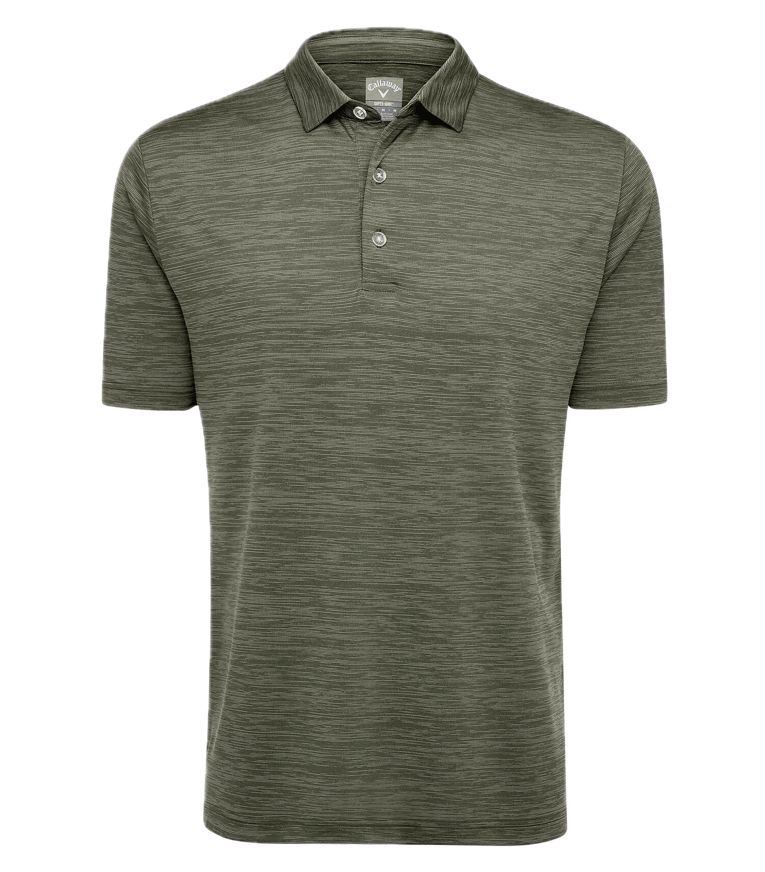 Callaway Broken Stripe Texture Polo in Hedge Green