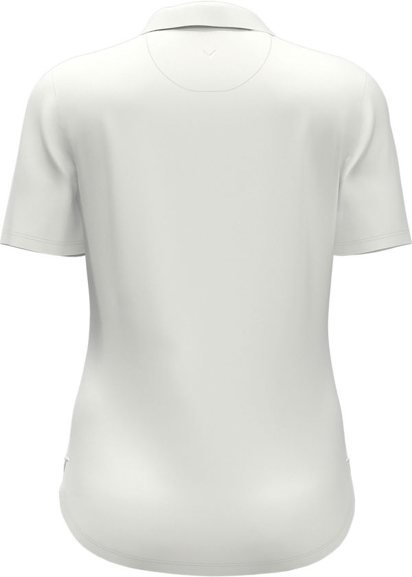 An image of a Custom Callaway Eco Horizontal Textured Ladies Polo in White!