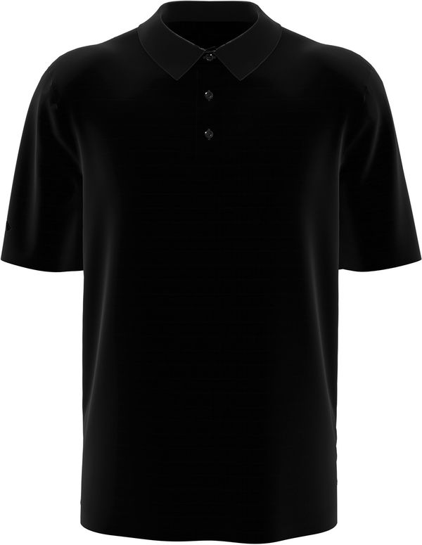 An image of a Custom Callaway Eco Horizontal Textured Polo in Black!