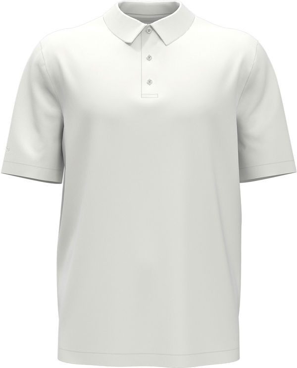 An image of a Custom Callaway Eco Horizontal Textured Polo in White!