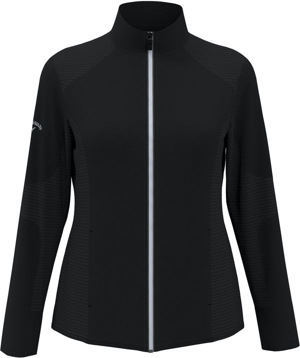 An image of a Custom Callaway Full Zip Ottoman Ladies Jacket in Black!