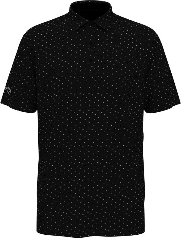 An image of a Custom Callaway Micro Chev Print Polo in Caviar!