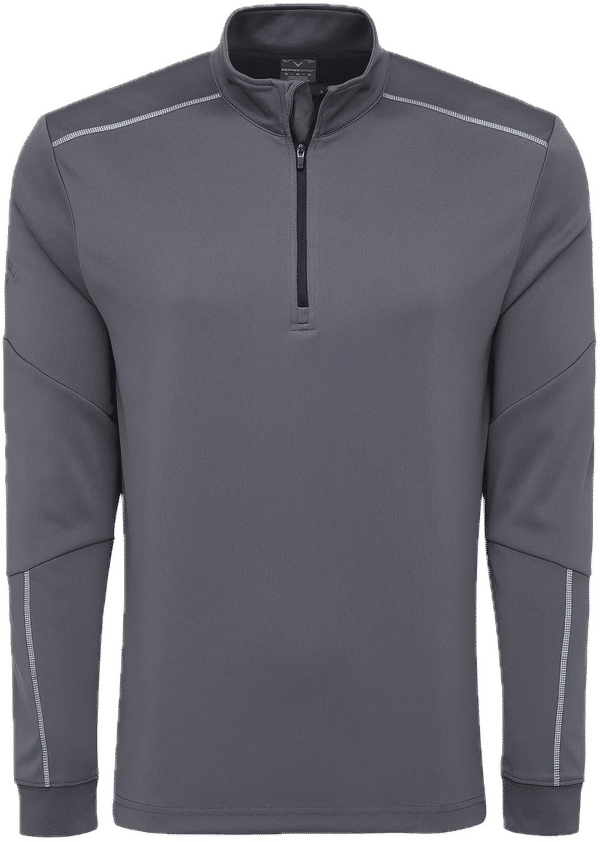 Am image of a Custom Callaway Quarter Zip Water Repellent Pullover in Iron Gate!