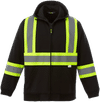 Am image of a Custom Canada Sportswear Freedom Hi Vis Full Zip Hooded Sweatshirt in Black!