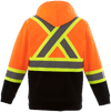 Am image of a Custom Canada Sportswear Freedom Hi Vis Full Zip Hooded Sweatshirt in Hi Vis Orange!